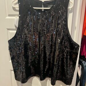 J. Crew Black Sequin Women's Top